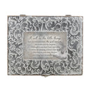 Remember the Little Things Embossed Grey Filigree Bereavement Music Box Plays Amazing Grace