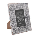 Do All Things Through Christ 9.5 x 7.5 Grey Filigree Embossed Frame