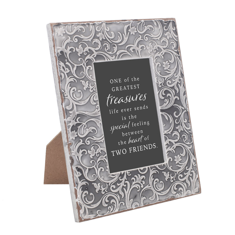 One Of The Greatest Treasures 9.5 x 7.5 Grey Filigree Embossed Frame