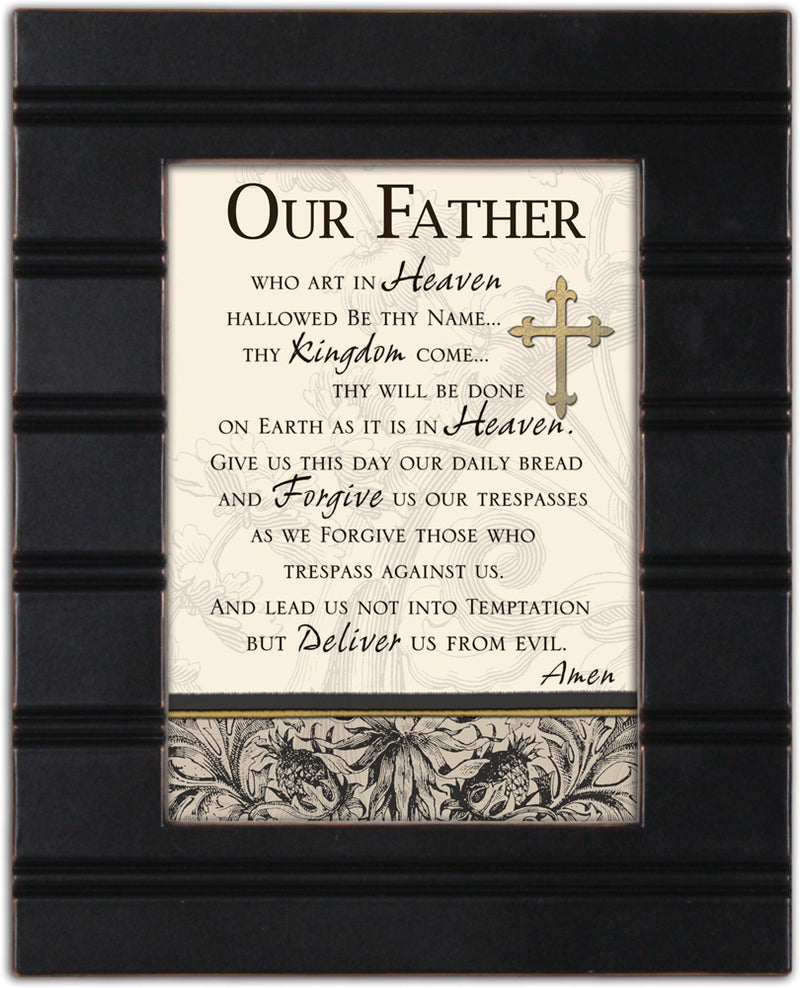 The Lords Prayer Black 8 x 10 Framed Art Plaque - Holds 5x7 Photo