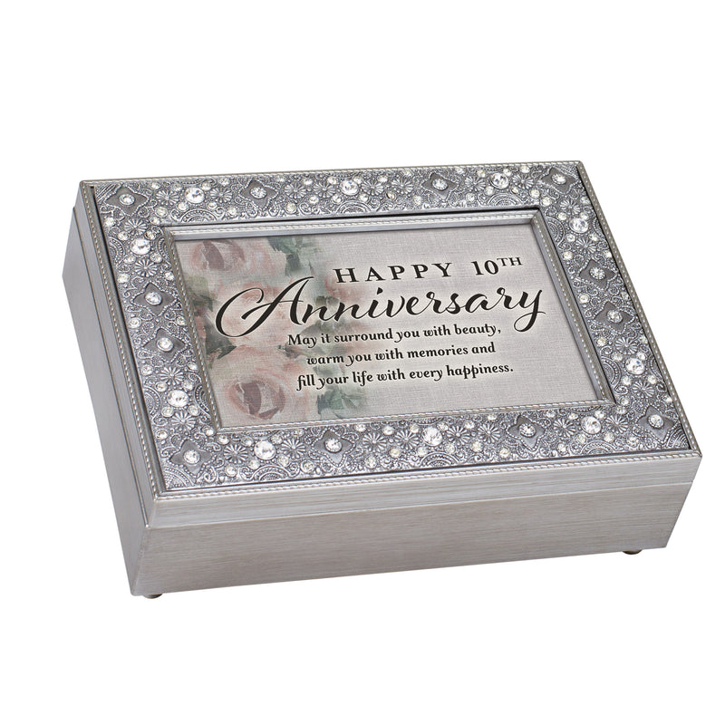Happy 10th Anniversary Music Box Plays Wonderful World