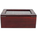 Cottage Garden Tea Cherry Woodgrain 9 x 6.25 Pine Wood Tea Storage Chest
