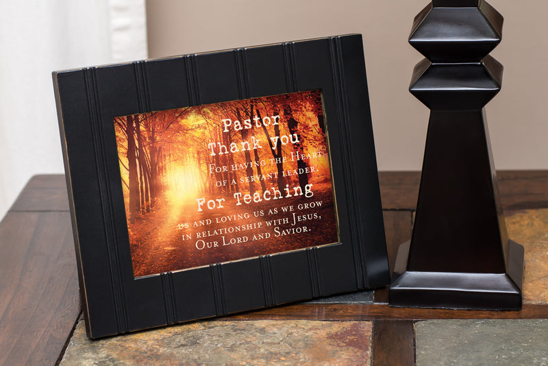 Pastor Thank You Black 8 x 10 Framed Art Plaque - Holds 5x7 Photo