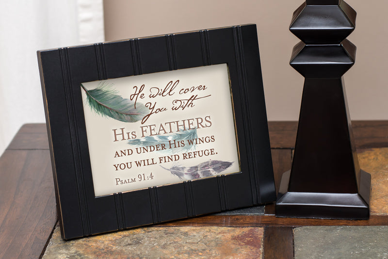 You Will Find Refuge Black 8 x 10 Framed Art Plaque - Holds 5x7 Photo