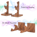 Cottage Garden Scrolled Dark Woodgrain 4.5 inch Resin Wand Stand 2 Piece Set