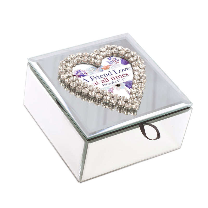 Friend Loves Times Rhinestone Mirror Music Box Plays Friend In Jesus