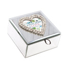 Faith Hope And Love Rhinestone Mirror Music Box Plays Amazing Grace