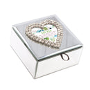 Mom Love You As Much Rhinestone Mirror Music Box Plays Amazing Grace