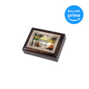 Cottage Garden Retirement Time for a New Adventure Burlwood Jewelry Music Box Plays Amazing Grace