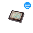 Cottage Garden Daughter Never Ceases Loving Caring Burlwood Jewelry Music Box Plays Amazing Grace