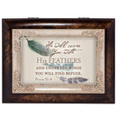 Cottage Garden You Will Find Refuge Feather Italian Design Music Box Plays Wind Beneath My Wings