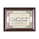 Cottage Garden Happy 50th Anniversary Burlwood Jewelry Music Box Plays Wind Beneath My Wings