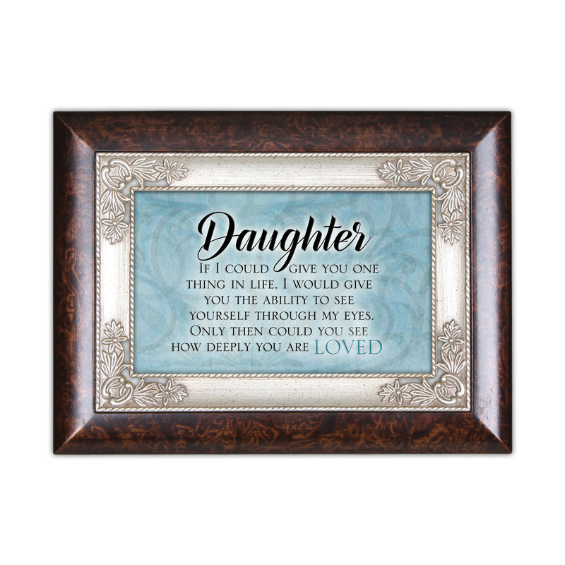 Cottage Garden Daughter See Through My Eyes Burlwood Jewelry Music Box Plays You Light Up My Life