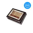 Cottage Garden Nana Burlwood With Silver Inlay Italian Style Music Box/Jewelry Box Plays Amazing Grace