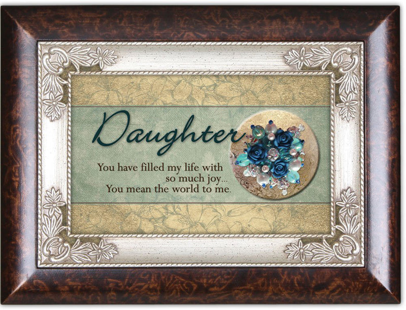 Daughter Filled My Life Burlwood Music Box Plays Light Up My Life