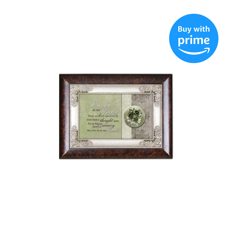 Cottage Garden Forever in Our Heart Bereavement Burlwood Italian Inspired Traditional Music Box Plays You Light Up My Life