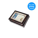 Cottage Garden Our Lady Dressed in Blue Italian Style Jewelry Music Box Plays Tune Ave Maria