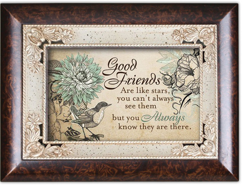 Good Friends Are Stars Burlwood Music Box Plays What Friends Are For