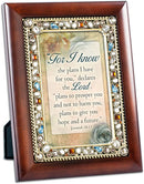 Cottage Garden for I Know Religious Jeweled 4" x 6" Photo Picture Frame Inspirational Art Work