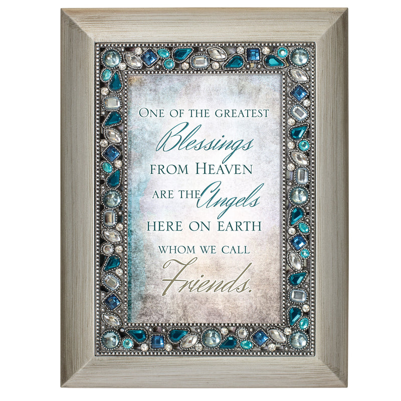 Great Blessings From Heaven Brushed Silvertone Easel Back Photo Frame