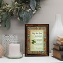 Cottage Garden Irish Blessing May The Road Amber Earth Tone Easel Back Photo Frame