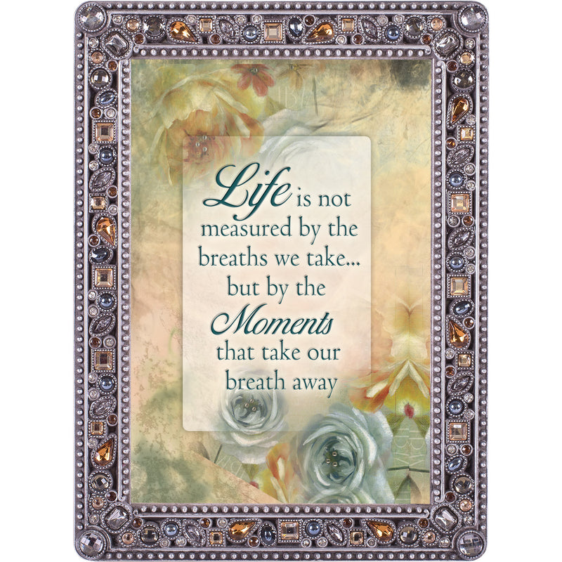 Moments That Take Our Breaths Away  Pewter 8 x 6 Easel Jeweled Frame