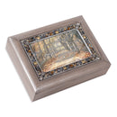 Braver Brushed Silver Tone Music Box Plays You Light Up My Life