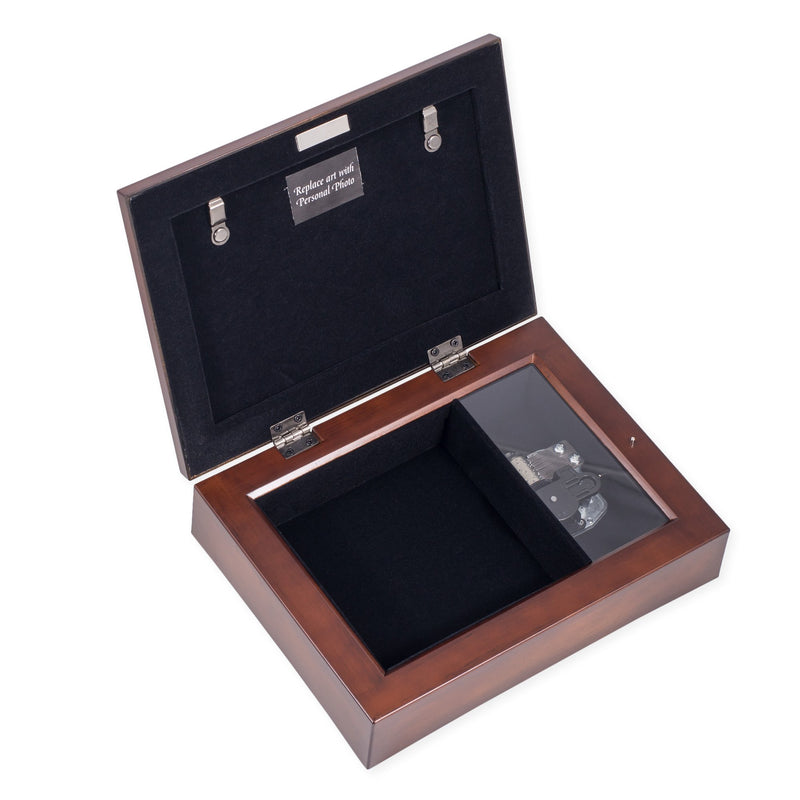 Granddaughter Brought Joy Woodgrain Music Box Plays Wonderful World