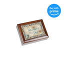 Cottage Garden Be Still and Know I Am God Woodgrain Jewelry Music Box Plays On Eagle's Wings