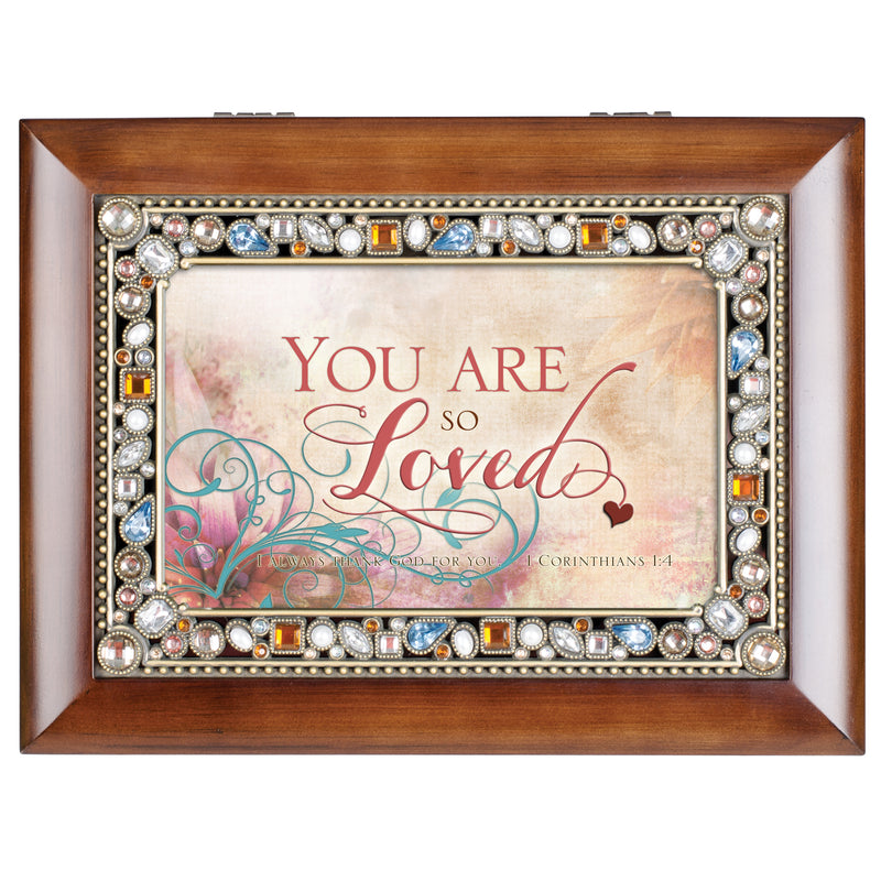 You are So Loved John 3:16 Jeweled Musical Music Jewelry Box Plays How Great Thou Art