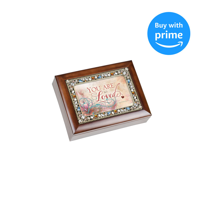 You are So Loved John 3:16 Jeweled Musical Music Jewelry Box Plays How Great Thou Art