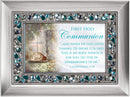 First Holy Communion Brushed Silver Music Box Plays Ave Maria