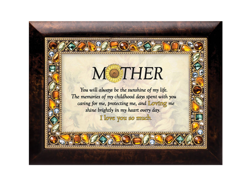 Mother You Will Burlwood Music Box Plays You Are My Sunshine