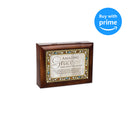 Cottage Garden Amazing Grace Walnut Wood Finish Jeweled Lid Jewelry Music Box Plays Tune Amazing Grace