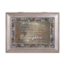 Cottage Garden You are Loved Little Girl Brushed Pewter Jewelry Music Box Plays Wonderful World