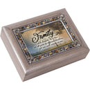 Family Many Branches Brushed Pewter Music Box Plays Wonderful World