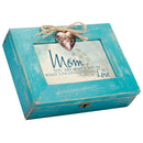 Cottage Garden Mom You Why I Know Love Teal Distressed Jewelry Music Box Plays You Light Up My Life