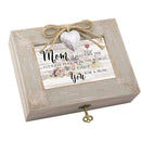 Cottage Garden Mom Luckiest Person I Have You Natural Taupe Wood Locket Music Box Plays Wonderful World