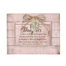 Cottage Garden Daughter You are Loved Much Blush Pink Distressed Locket Music Box Plays Amazing Grace