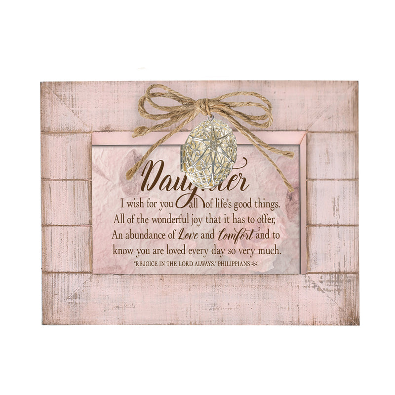 Cottage Garden Daughter You are Loved Much Blush Pink Distressed Locket Music Box Plays Amazing Grace