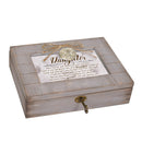 Cottage Garden Daughter Days Turned Into Years Grey Distressed Locket Music Box Plays Edelweiss