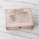 Cottage Garden Friend Sister Blush Pink Distressed Locket Music Box Plays Wind Beneath My Wings