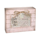 Cottage Garden Friend Sister Blush Pink Distressed Locket Music Box Plays Wind Beneath My Wings
