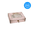 Cottage Garden Friend Sister Blush Pink Distressed Locket Music Box Plays Wind Beneath My Wings