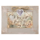 Cottage Garden You Will Forever Live in Heart Natural Taupe Wood Locket Music Box Plays Edelweiss