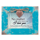 Cottage Garden I Love You More Than That Teal Distressed Wood Locket Music Box Plays You Light Up My Life