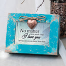 Cottage Garden I Love You More Than That Teal Distressed Wood Locket Music Box Plays You Light Up My Life