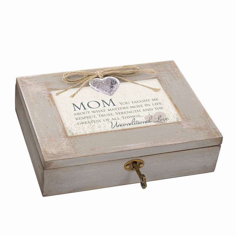 Cottage Garden Mom Taught What Matters Most Natural Taupe Jewelry Music Box Plays Wind Beneath My Wings