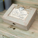 Cottage Garden Friend Amazing Distressed Wood Locket Jewelry Music Box Plays Tune That's What Friends are for