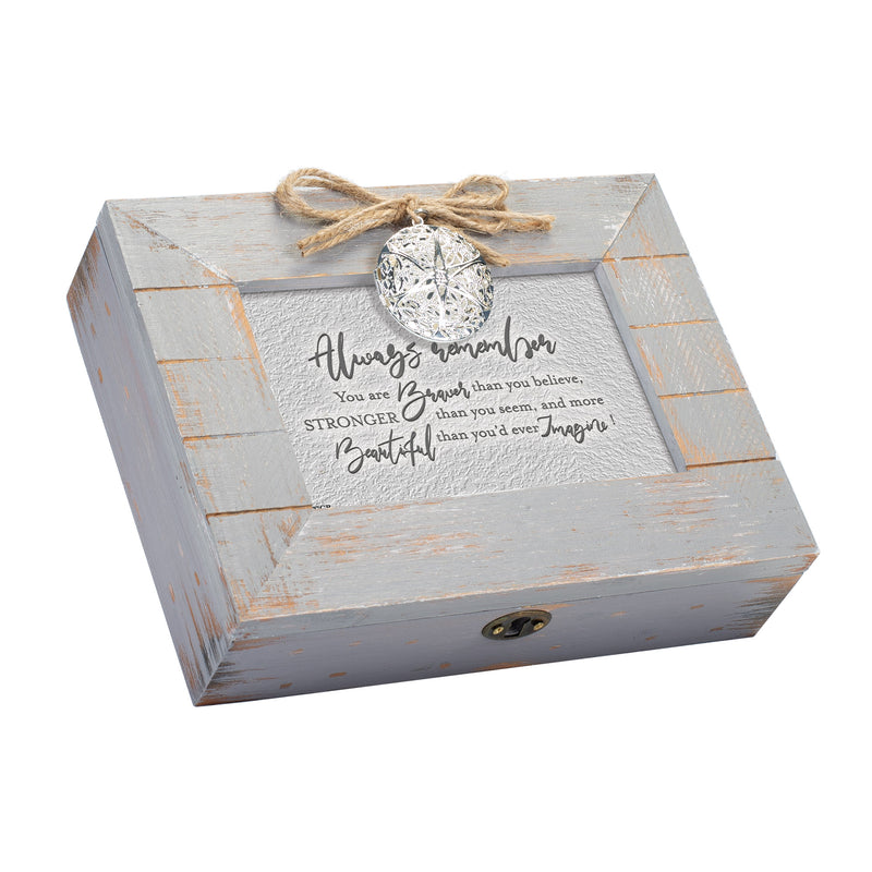 Braver Stronger Beautiful Locket Music Box Plays You Are My Sunshine